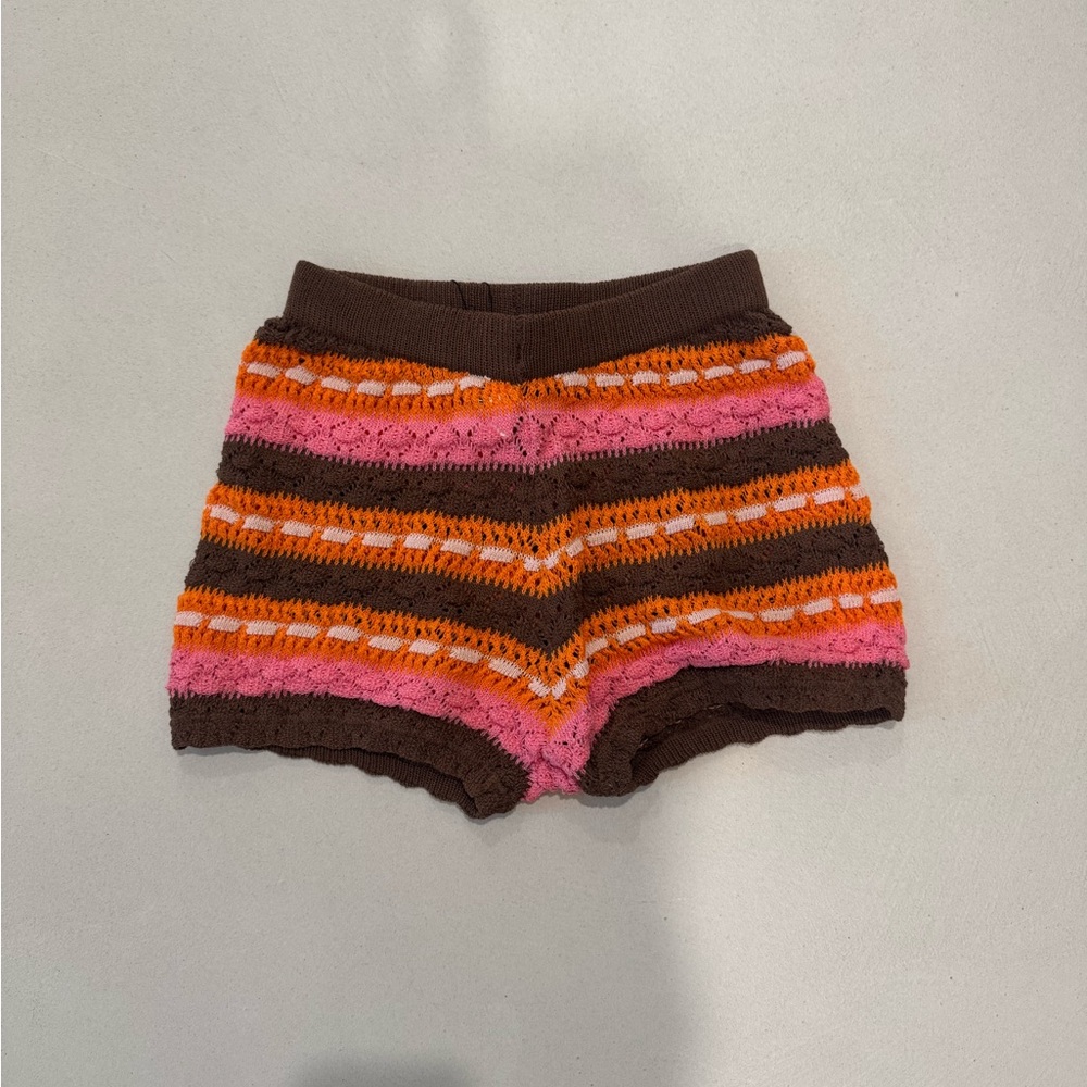 NWT Zara Pink and Orange Striped Women's Shorts